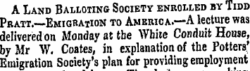 A Land Balloting Society enrolled by Tid...