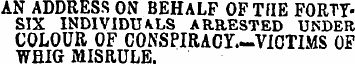 AN ADDRESS ON BEHALF OFTflE FORTY* SIX I...