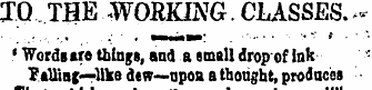 XQ. THE WORKING. CLASSES. - ' Words are ...
