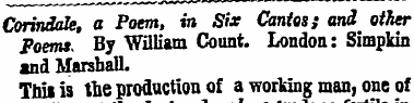 Corindale, a Poem, in Six Cantos ,* and ...