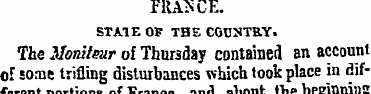 TRANCE. STATE OF THE COUNTRY. The Monite...