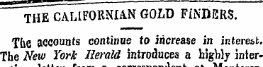 THE CALIFORNIAN GOLD FINDERS. The accoun...