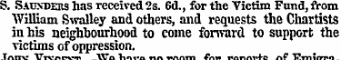 S. Saunders has received 2s. 6d., for th...