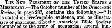 The New President of the United States a...
