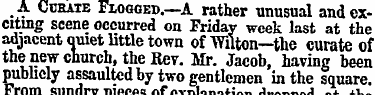 A Curate Flogged. —A rather unusual and ...