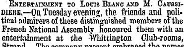 Entertain'.mi*j*t to Louis Blanc and M. ...
