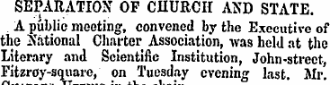 SEPARATION OF CHURCH AND STATE. A public...