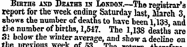 Brains asd Deaths is London. —The regist...