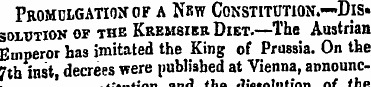Promulgation or a Nbw Constitution.—Dis....