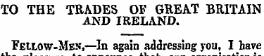 TO THE TRADE S OF GREAT BRITAIN AND IREL...