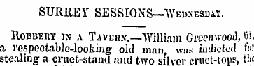 SURREY SESSIONS—Wednesday. lloBBEity in ...