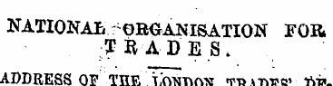 NATIONAL -OEOANISATION FOR TRADES. AI$RE...
