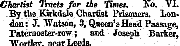Chartist Tracts for the Times. No. TL By...