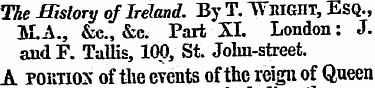 The History of Ireland. By T. "Weight , ...