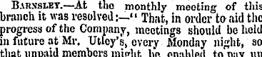 Barnsley.—At tho monthly meeting of this...