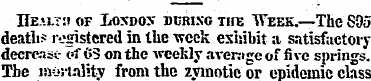 "Health of London buring the Week.—The S...