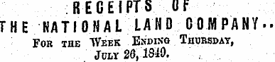 -: R-EG£ IPT-S OF FHE NATIONAL LAND COMP...