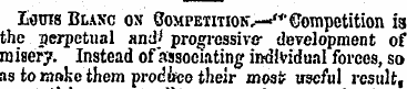 Louis Blanc on Sompetitionv—***"'' Compe...