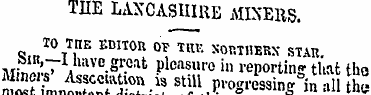 TUE LANCASHIRE MISERS. TO TIIE EDITOU OT...