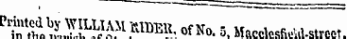 ^y . W W-BBK . of No. 5. Macelesfield-street.