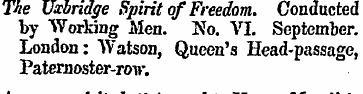 The Uxbridge Spirit of Freedom. Conducte...