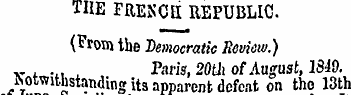 THE FRENCH "REPUBLIC. (from the Democrat...
