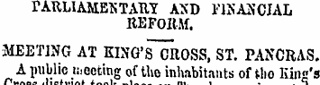 PARLIAMENTARY AND FINANCIAL REFORM. MEET...
