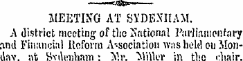 ——«JJg!BMEETING AT SYDENHAM. A district ...