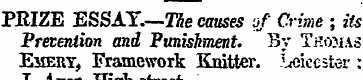 PEIZE ESSAY.—The causes of Crime ; its P...