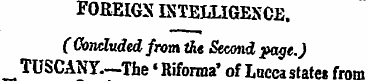 FOREIGX INTELLIGENCE . (Concluded from t...