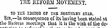 THE HEFOItM MOVEMENT. 10 IKE EDITOR OF T...
