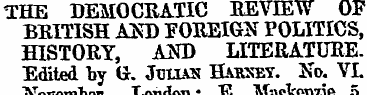 THE DEMOCRATIC REVIEW OP BRITISH AND FOR...