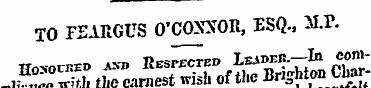 TO FSAItGUS O'CONNOR, ESQ., W. tis«.= i ...