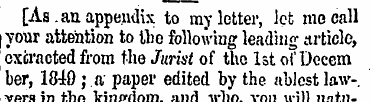 [As. an appendix to my letter, let me ca...