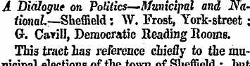 / Dialogue on Politics—Municipal and Nat...
