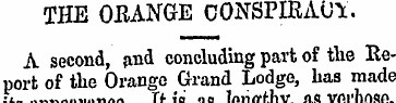 THE 0EANGE CONSPIRAOl. A second, and con...