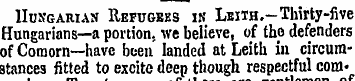 Hungarian Refugees ik Leith.-Thirty-five...