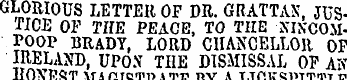 GLORIOUS LETTER OF DR. GRATTAX, JUSTICE ...