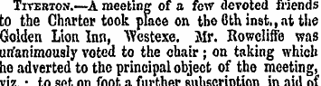 Tiverton.—A meeting of a few devoted fri...