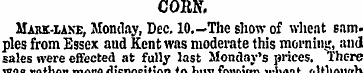 CORN. Maium,ane, Monday, Dec. 10.—The sh...