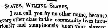 Slaves, Willwg Slaves, I can call you by...
