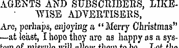 AGENTS AND SUBSCRIBERS, LIKEWISE ADVERTI...
