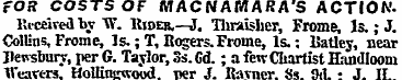 fOS COSTS OF MACNAMARA'S ACTIONReceived ...