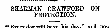 SHARMAN CRAWFORD ON PROTECTION. " Every ...