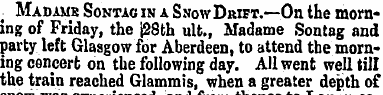 Madame Sontao in a Snow Drift.—On the mo...