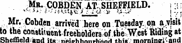 MR. COBDEN, AT-.SHEFFIELD. t;«; Mr. Cobd...