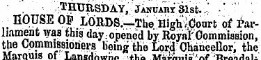 ^HTJRSDAY, jANUABY31st. ' ' ,. n0T I SE ...
