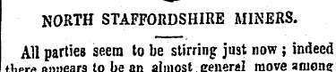 NORTH STAFFORDSHIRE MINERS. All parties ...