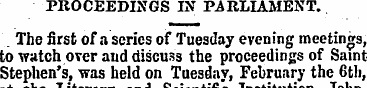 PROCEEDINGS IN PARLIAMENT.. The first of...