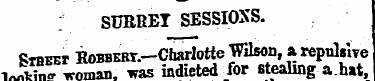 SURREY SESSIOXS. Sibeet HoBBERr. -Chario...